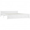 Estructura de cama de madera maciza blanco 160x200 cm 4