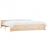Estructura de cama madera maciza Super King 180x200 cm 3