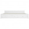 Estructura de cama madera maciza blanco Super King 180x200 cm 5