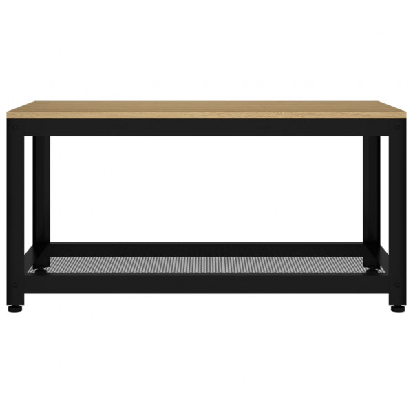Mesa de centro 90x45x45 cm MDF e ferro castanho-claro e preto M 3