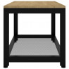 Mesa de centro 90x45x45 cm MDF e ferro castanho-claro e preto 4