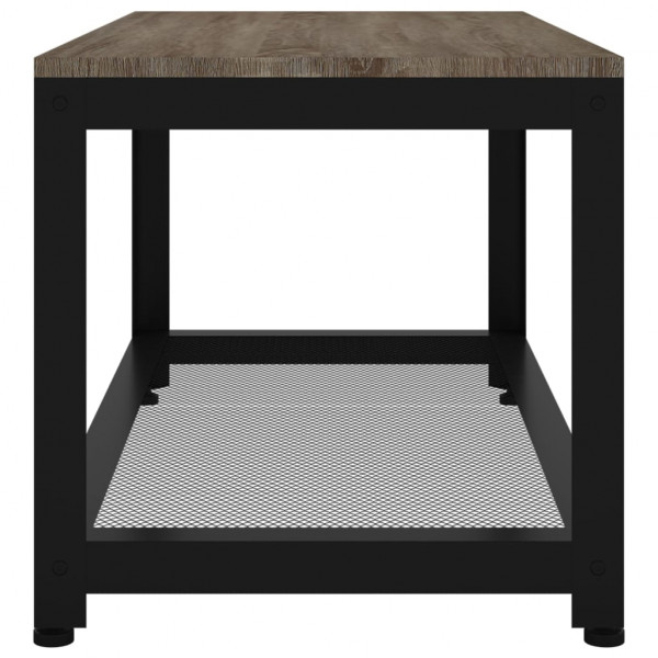 Mesita auxiliar MDF y hierro gris y negro 90x45x45 cm M 4