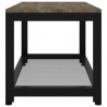 Mesita auxiliar MDF y hierro gris y negro 90x45x45 cm 4
