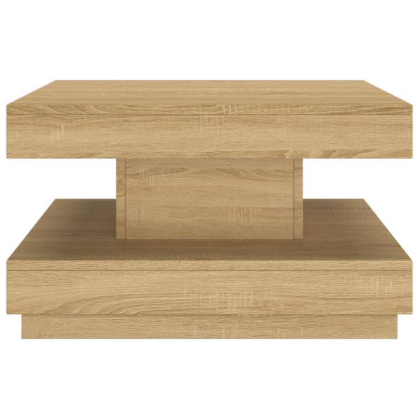 Mesa de centro 60x60x35 cm MDF castanho-claro M 3