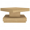 Mesa de centro 60x60x35 cm MDF castanho-claro 4