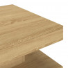 Mesa de centro 60x60x35 cm MDF castanho-claro 5