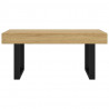 Mesa de centro 90x45x40 cm MDF e ferro castanho-claro e preto 3