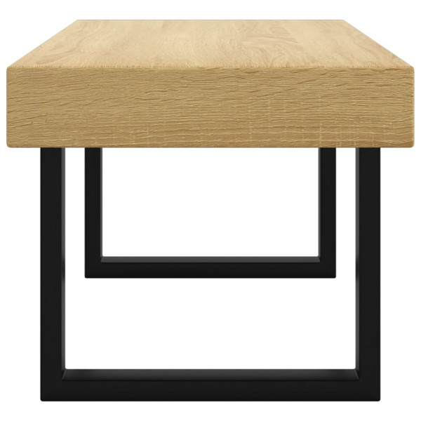 Mesa de centro 90x45x40 cm MDF e ferro castanho-claro e preto M 4
