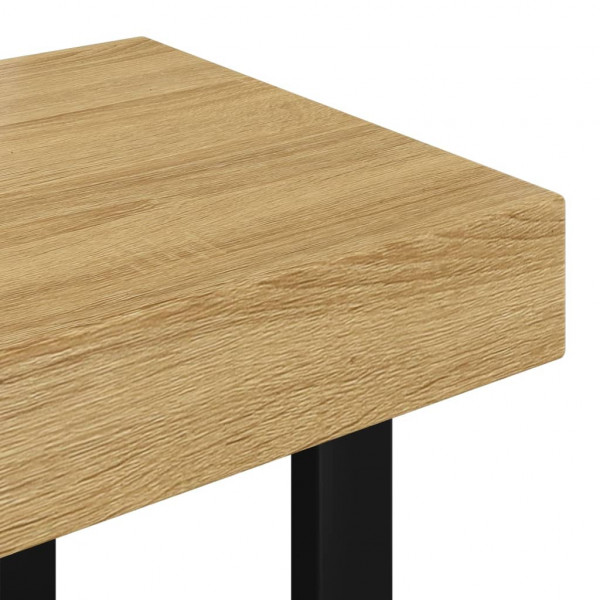 Mesa de centro 90x45x40 cm MDF e ferro castanho-claro e preto M 5