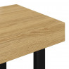 Mesa de centro 90x45x40 cm MDF e ferro castanho-claro e preto 5