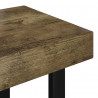 Mesa de centro 90x45x40 cm MDF e ferro castanho-escuro e preto 5