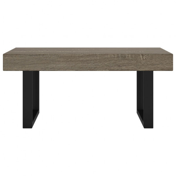 Mesa de centro MDF y hierro gris y negro 90x45x40 cm M 3