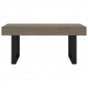 Mesa de centro MDF y hierro gris y negro 90x45x40 cm 3