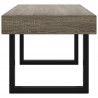 Mesa de centro 90x45x40 cm MDF e ferro cinzento e preto 4