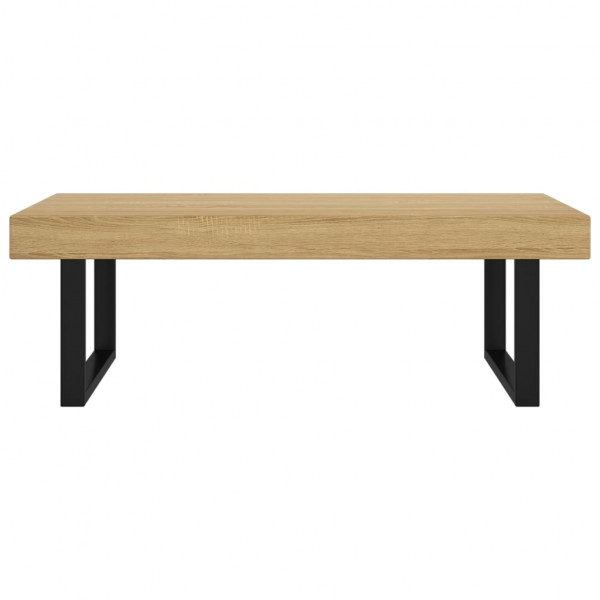 Mesa de centro 120x60x40 cm MDF e ferro castanho-claro e preto M 3