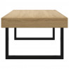 Mesa de centro 120x60x40 cm MDF e ferro castanho-claro e preto 4
