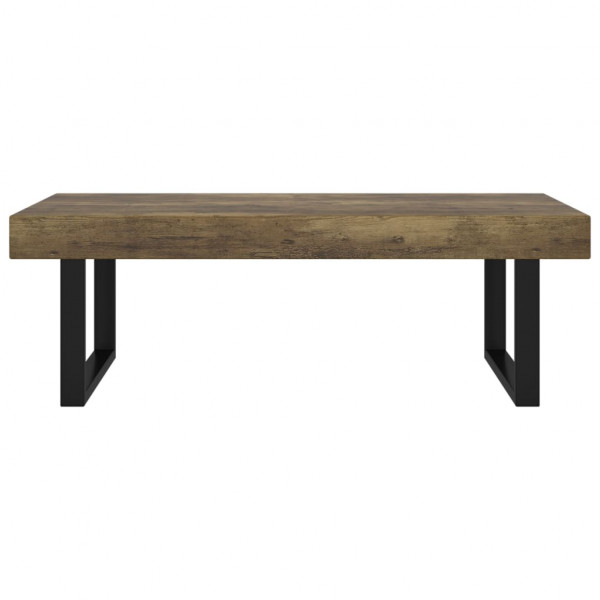 Mesa de centro MDF y hierro marrón oscuro y negro 120x60x40 cm M 3
