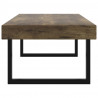 Mesa de centro 120x60x40 cm MDF e ferro castanho-escuro e preto 4