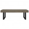 Mesa de centro MDF y hierro gris y negro 120x60x40 cm 3