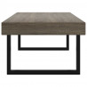 Mesa de centro MDF y hierro gris y negro 120x60x40 cm 4