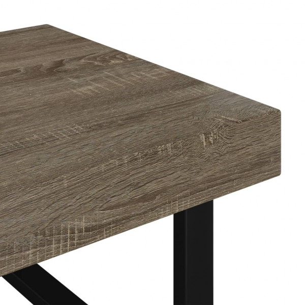 Mesa de centro MDF y hierro gris y negro 120x60x40 cm M 5