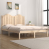Estrutura de cama 140x190 cm pinho maciço 1
