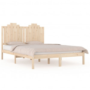 Estructura de cama de madera maciza de pino 200x200 cm H