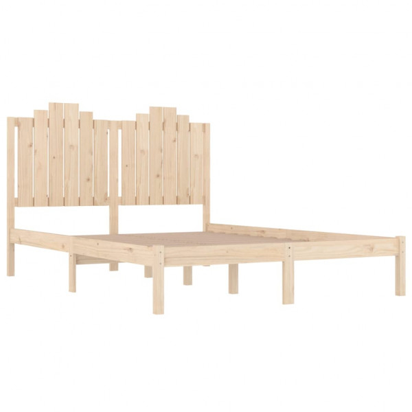 Estructura de cama de madera maciza de pino 200x200 cm M 4