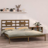 Estructura de cama madera maciza de pino marrón miel 200x200 cm 1