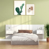 Cabecero de cama con mesitas madera contrachapada blanco 1
