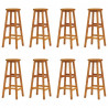 Taburetes de barra de cocina 8 unidades madera maciza acacia 2