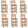 Taburetes de barra de cocina 6 unidades madera maciza acacia 2