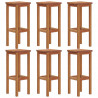 Bancos de bar 6 pcs madeira de acácia maciça 2