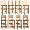 9 pcs conjunto de bar para jardim madeira de acácia maciça 5