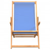 Silla de playa plegable de madera maciza de teca azul 3