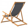 Silla de playa plegable de madera maciza de teca gris 5