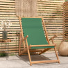 Silla de playa plegable de madera maciza de teca verde 1