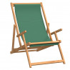 Silla de playa plegable de madera maciza de teca verde 2