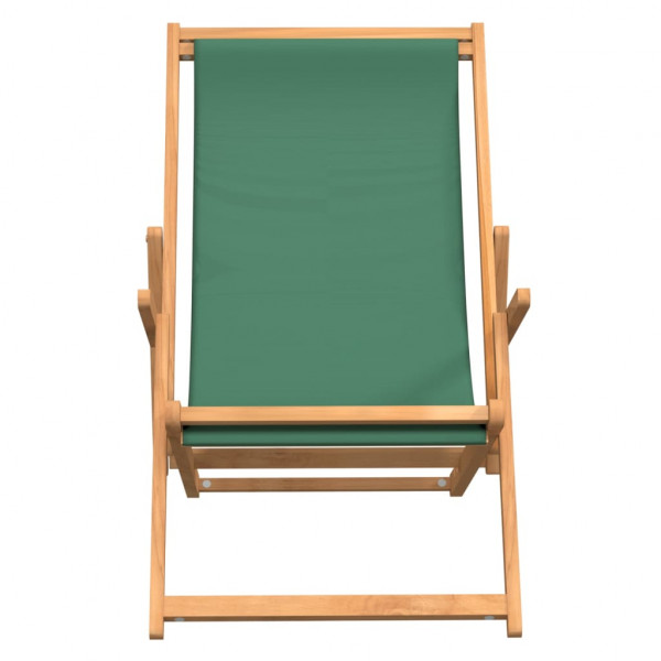 Silla de playa plegable de madera maciza de teca verde M 3