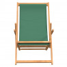 Silla de playa plegable de madera maciza de teca verde 3