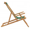 Silla de playa plegable de madera maciza de teca verde 4