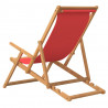 Silla de playa plegable de madera maciza de teca rojo 5