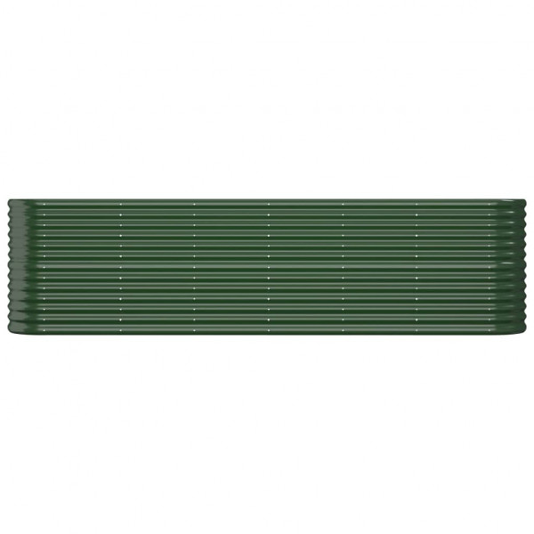 Jardinera arriate acero recubrimiento polvo verde 260x40x68 cm M 3