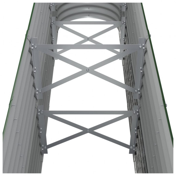 Jardinera arriate acero recubrimiento polvo verde 260x40x68 cm M 5