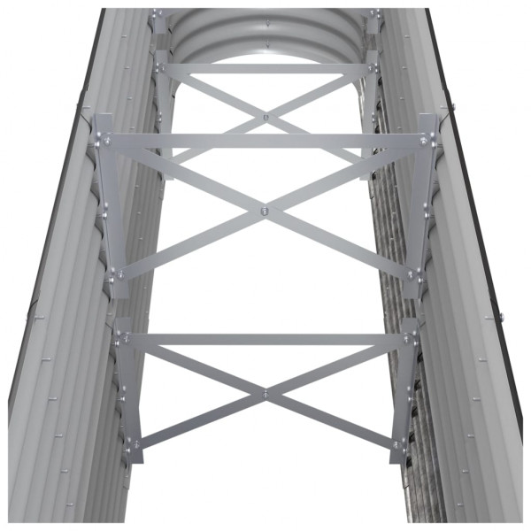 Canteiro elevado jardim 260x40x68 aço revestido a pó antracite M 5