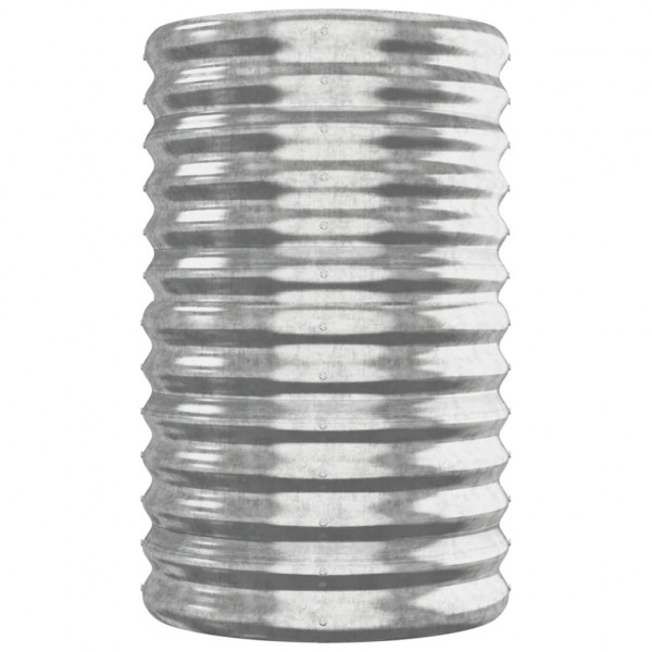 Canteiro elevado jardim 260x40x68cm aço revestido a pó prateado M 4