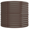 Jardinera arriate acero recubrimiento polvo marrón 296x80x68 cm 4
