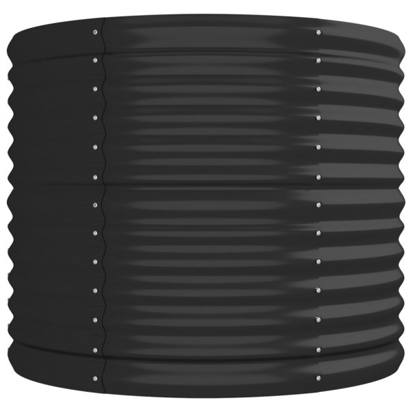 Jardinera arriate acero recubierto polvo antracita 296x80x68 cm M 4