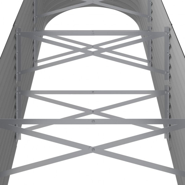 Jardinera arriate acero recubierto polvo antracita 296x80x68 cm M 5