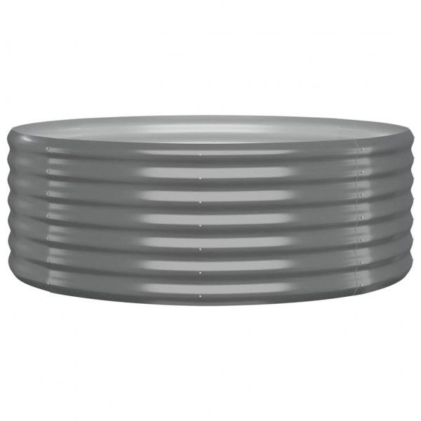 Jardinera arriate acero recubrimiento polvo gris 100x100x36 cm M 2